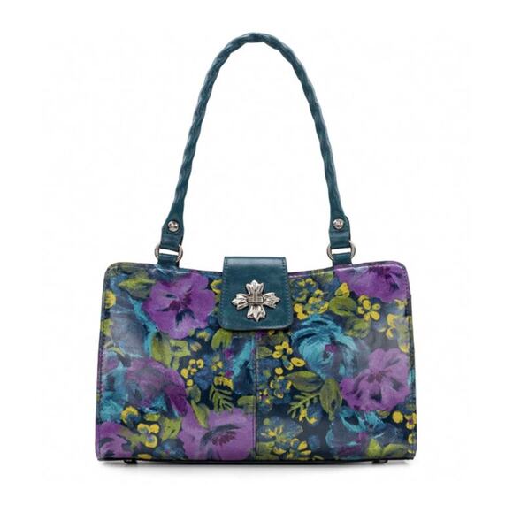 Patricia Nash Handbags - Patricia Nash Rosina Blue Nature Satchel, handbag.